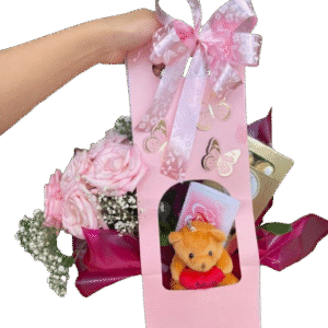Cesta personalizada embalagem borboletas