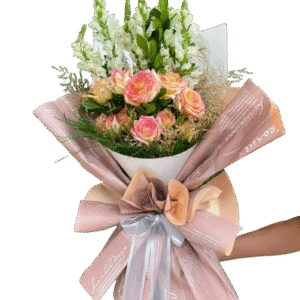Buquê especial mix de flores | Embalagem Rose Gold
