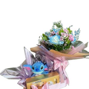 Cesta personalizada Stitch + Chocolate