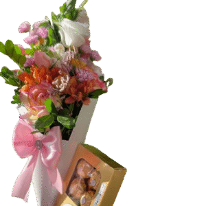 Cone de Flores Mistas + Ferrero Rocher