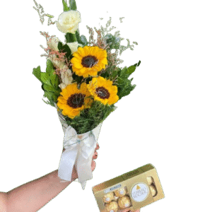 Cone de Flores + Ferrero Rocher